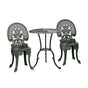 Livsip Patio Set Cast Aluminium Table&Chairs Verdigris 3PCS