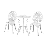 Livsip Outdoor Set Chairs&Table Cast Aluminum Rose 3PCS