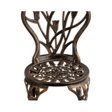 Livsip 3PCS Bistro Outdoor Setting Chairs Table Bronze - Close-Up Angle