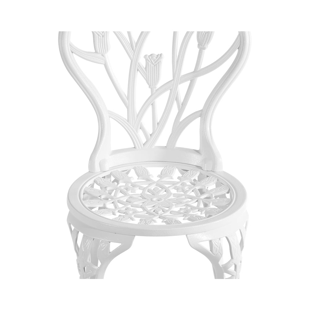 Livsip 3 PCS Outdoor Furniture Set Chairs&Table White