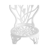 Livsip 3 PCS Outdoor Furniture Set Chairs&Table White - Front View