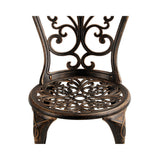 Livsip Outdoor Patio Set Chairs&Table 3PCS Bronze