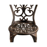 Livsip Outdoor Patio Set Chairs&Table 3PCS Bronze - Close-Up Angle