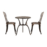 Livsip Outdoor Patio Set Chairs&Table 3PCS Bronze