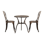 Livsip Outdoor Patio Set Chairs&Table 3PCS Bronze, image 2