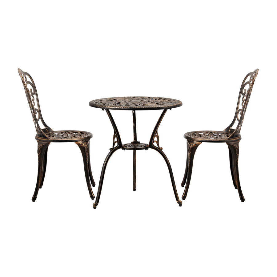 Livsip Outdoor Patio Set Chairs&Table 3PCS Bronze, image 2