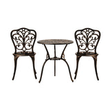 Livsip Outdoor Patio Set Chairs&Table 3PCS Bronze