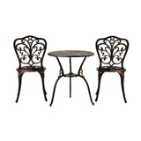 Livsip Outdoor Patio Set Chairs&Table 3PCS Bronze - Rear View