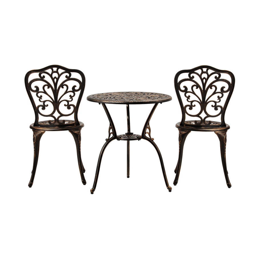 Livsip Outdoor Patio Set Chairs&Table 3PCS Bronze, image 6