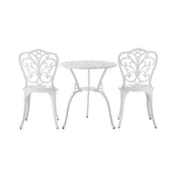 Livsip Bistro Outdoor Set Chairs Table 3PCS Cast Aluminium