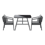Livsip 3PCS Outdoor Dining Set Table Chairs Set