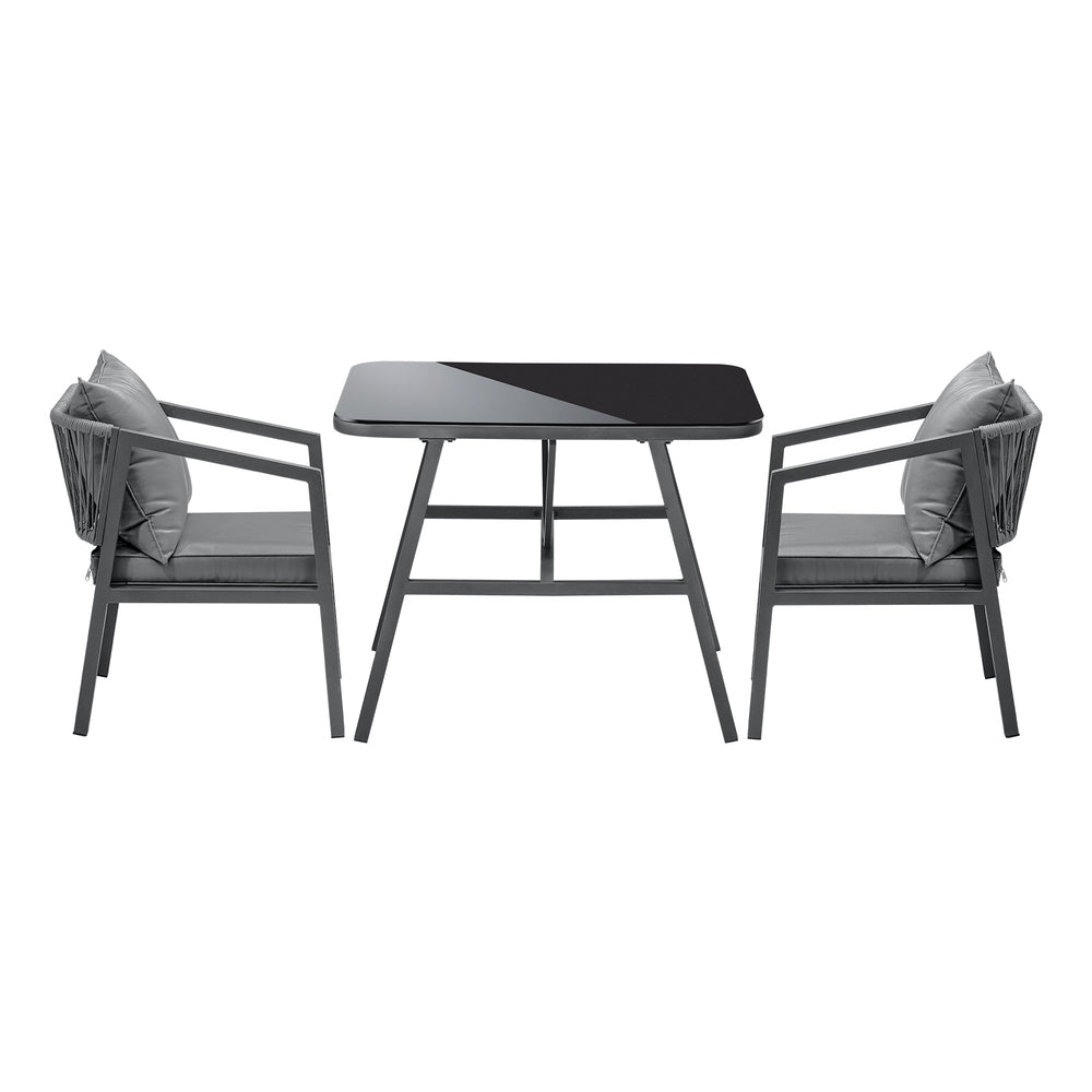 Livsip 3PCS Outdoor Dining Set Table Chairs Set