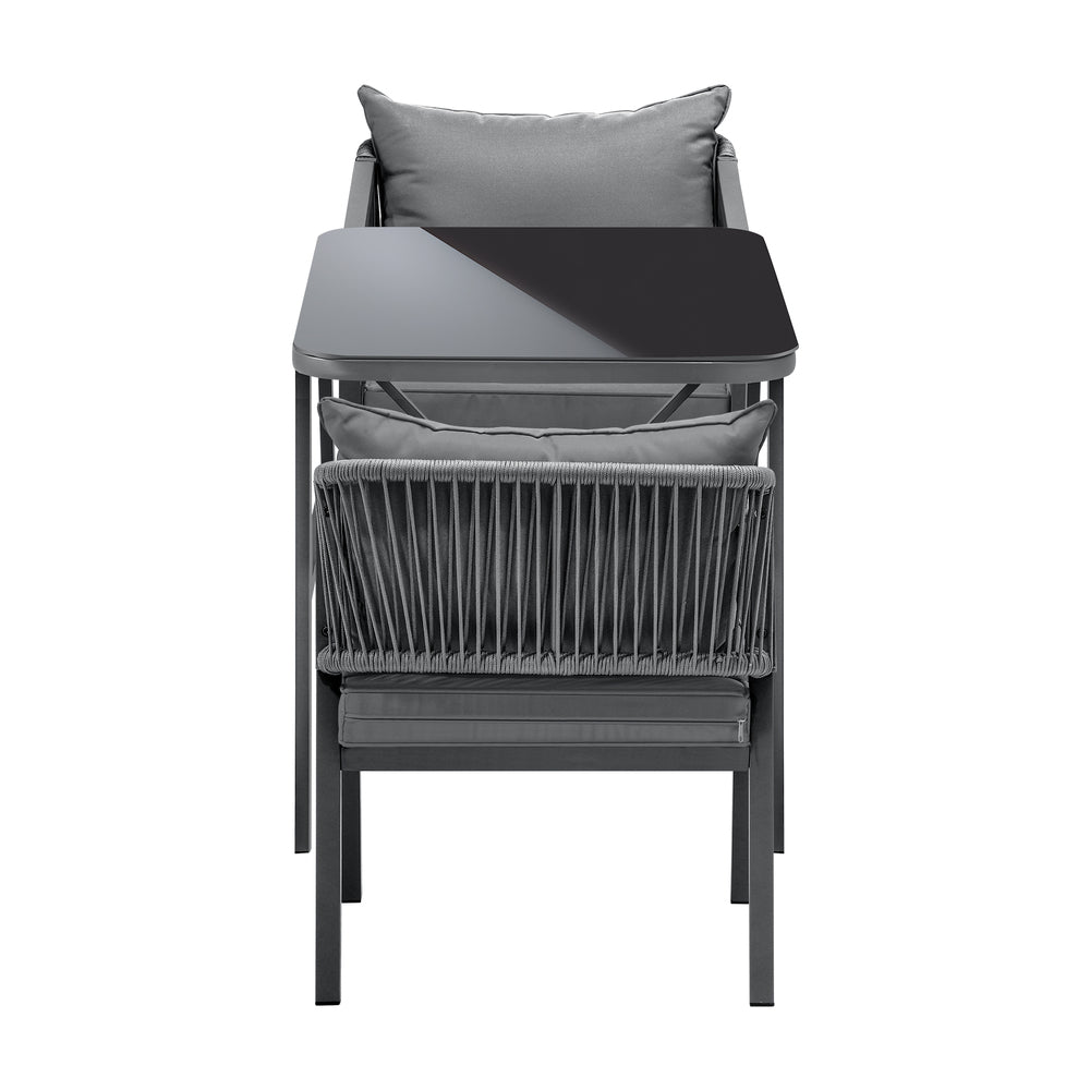 Livsip 3PCS Outdoor Dining Set Table Chairs Set