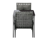 Livsip 2 Seater Outdoor Dining Set with Table Grey&Black