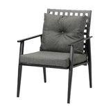 Livsip 2 Seater Outdoor Dining Set with Table Grey&Black - Extra Image