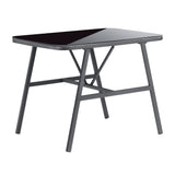 Livsip 2 Seater Outdoor Dining Set with Table Grey&Black