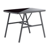 Livsip 2 Seater Outdoor Dining Set with Table Grey&Black - Side View