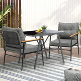 Livsip Outdoor Dining Set Patio Table and Chairs 2 Seater - Low Angle