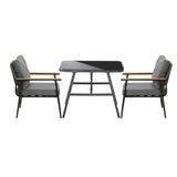 Livsip Outdoor Dining Set Patio Table and Chairs 2 Seater - Rear View