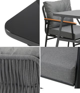 Livsip Outdoor Dining Set Patio Table and Chairs 2 Seater - 45-Degree Angle