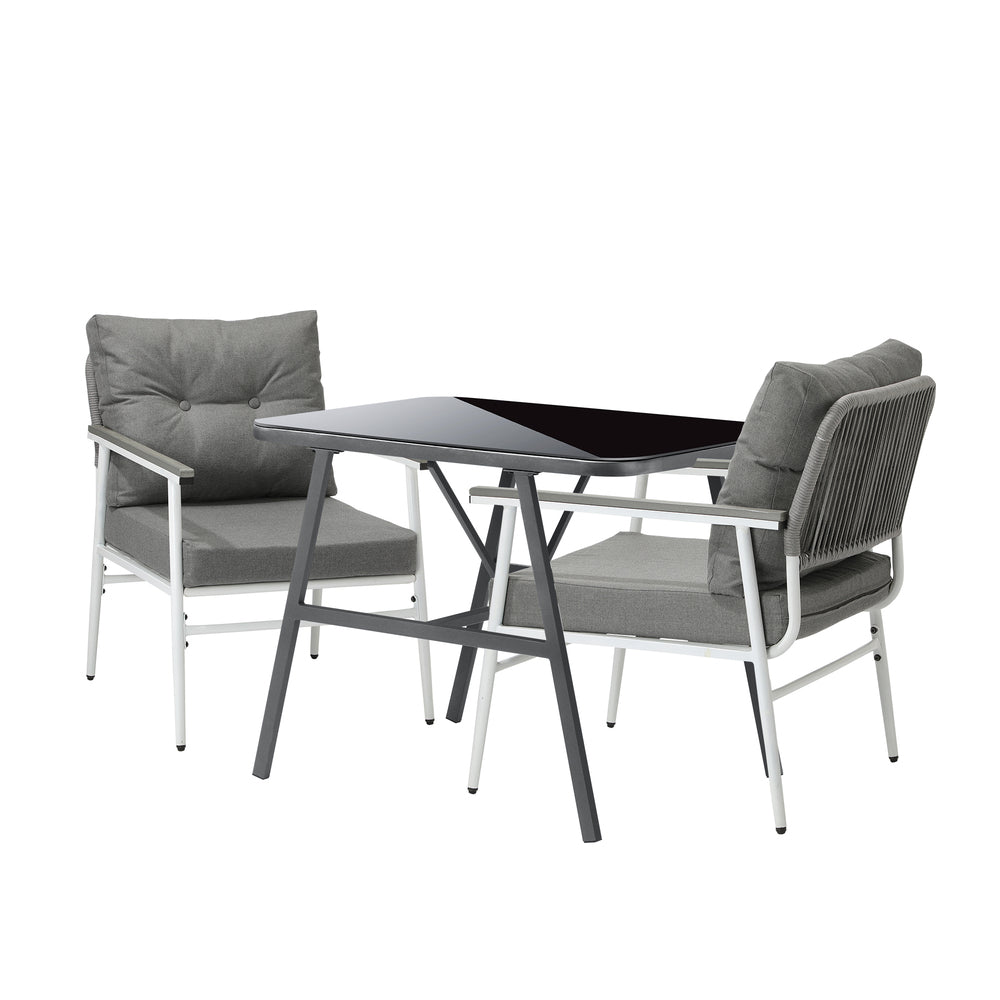 Livsip Outdoor Dining Set Patio Table and Chairs 3PCS