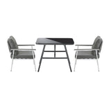 Livsip Outdoor Dining Set Patio Table and Chairs 3PCS - Top-Down View