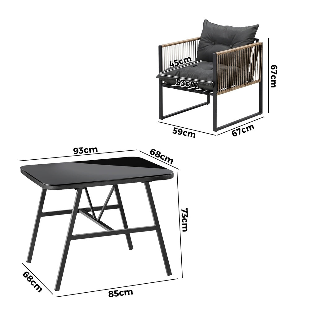 Livsip Outdoor Dining Set Patio Table Chairs Set