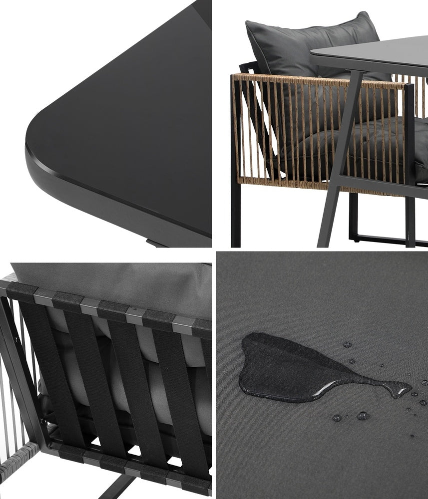 Livsip Outdoor Dining Set Patio Table Chairs Set