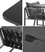 Livsip 3PCS Outdoor Dining Set Coffee Table Armchairs with Cushions, image 3