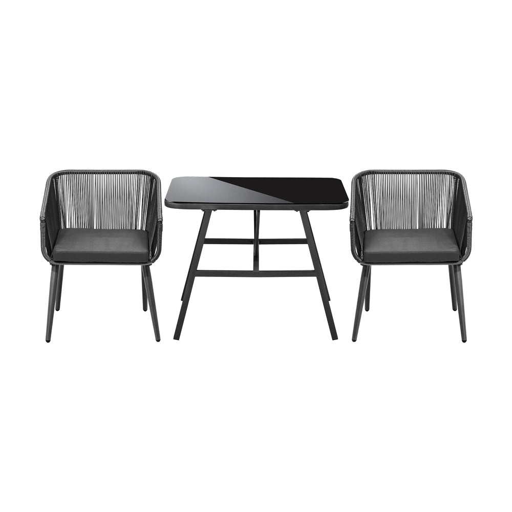 Livsip Outdoor Dining Set 3 PCS Table Chairs Set