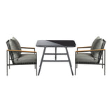 Livsip 3PCS Outdoor Dining Set Garden Table and Chairs