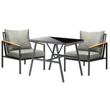 Livsip 3PCS Outdoor Dining Set Garden Table and Chairs