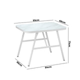 Livsip Outdoor Dining Table Patio Indoor White Marble-style