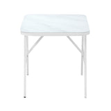 Livsip Outdoor Dining Table Patio Indoor White Marble-style