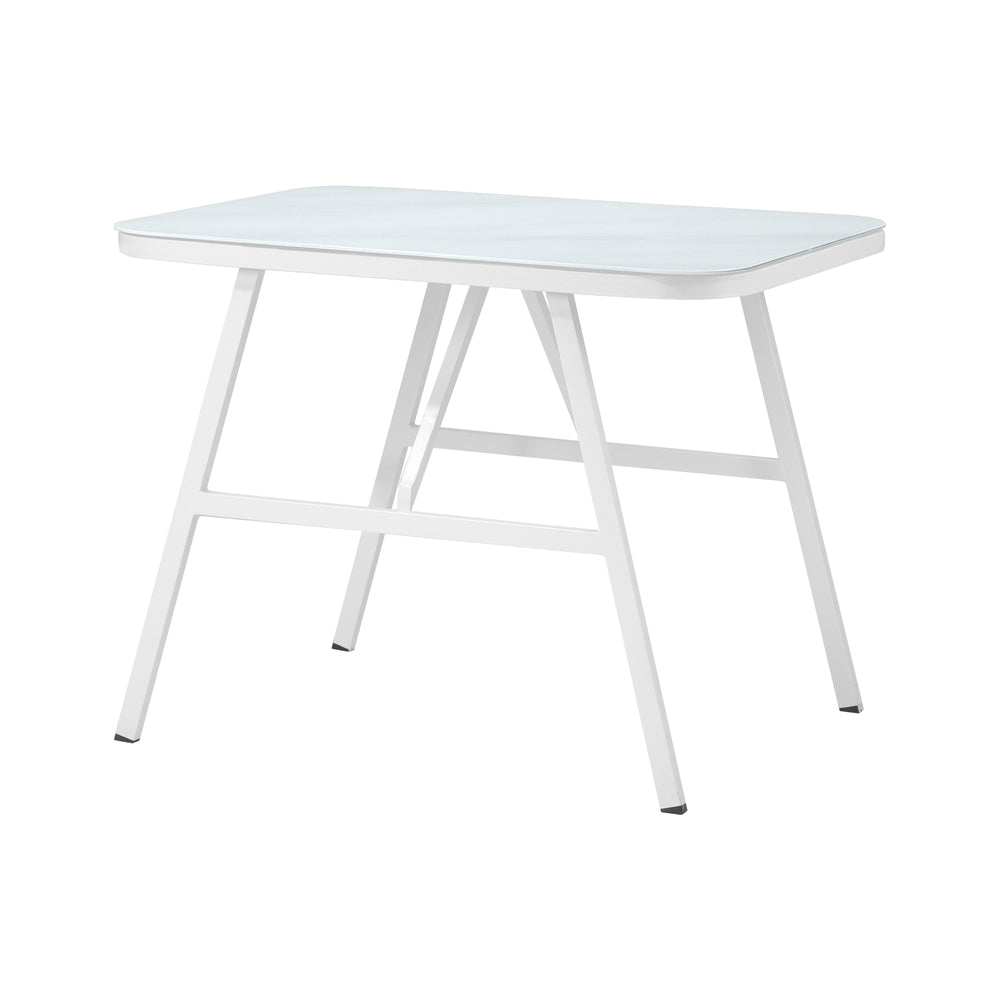 Livsip Outdoor Dining Table Patio Indoor White Marble-style