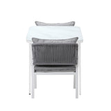 Livsip 3PCS Outdoor Dining Set with Marble-style Table