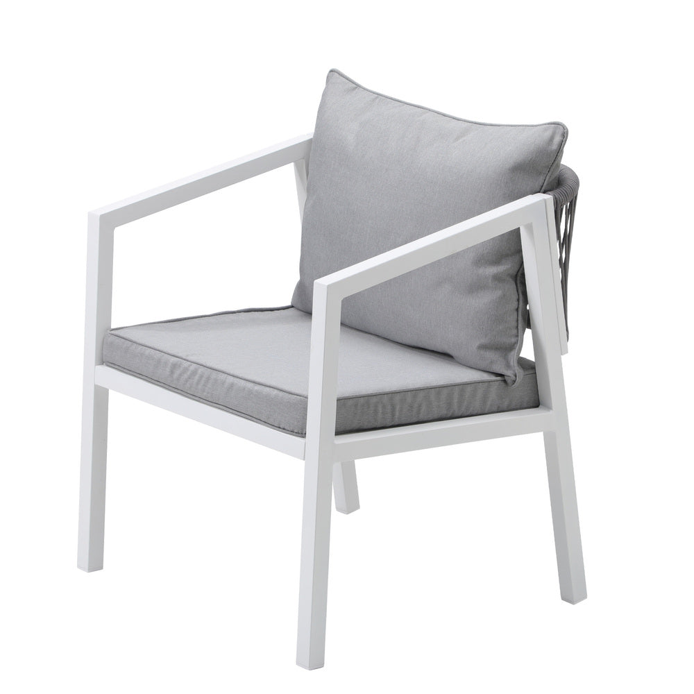 Livsip 3PCS Outdoor Dining Set with Marble-style Table