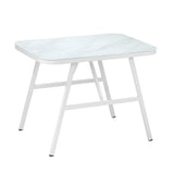 Livsip 3PCS Outdoor Dining Set with Marble-style Table