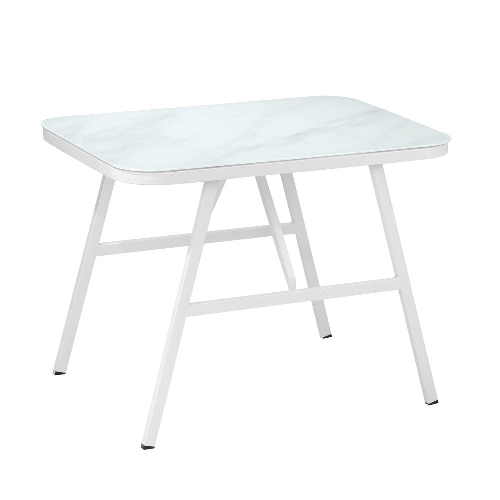 Livsip 3PCS Outdoor Dining Set with Marble-style Table