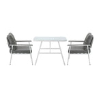 Livsip Outdoor Dining Set Marble-style Table 3 Piece
