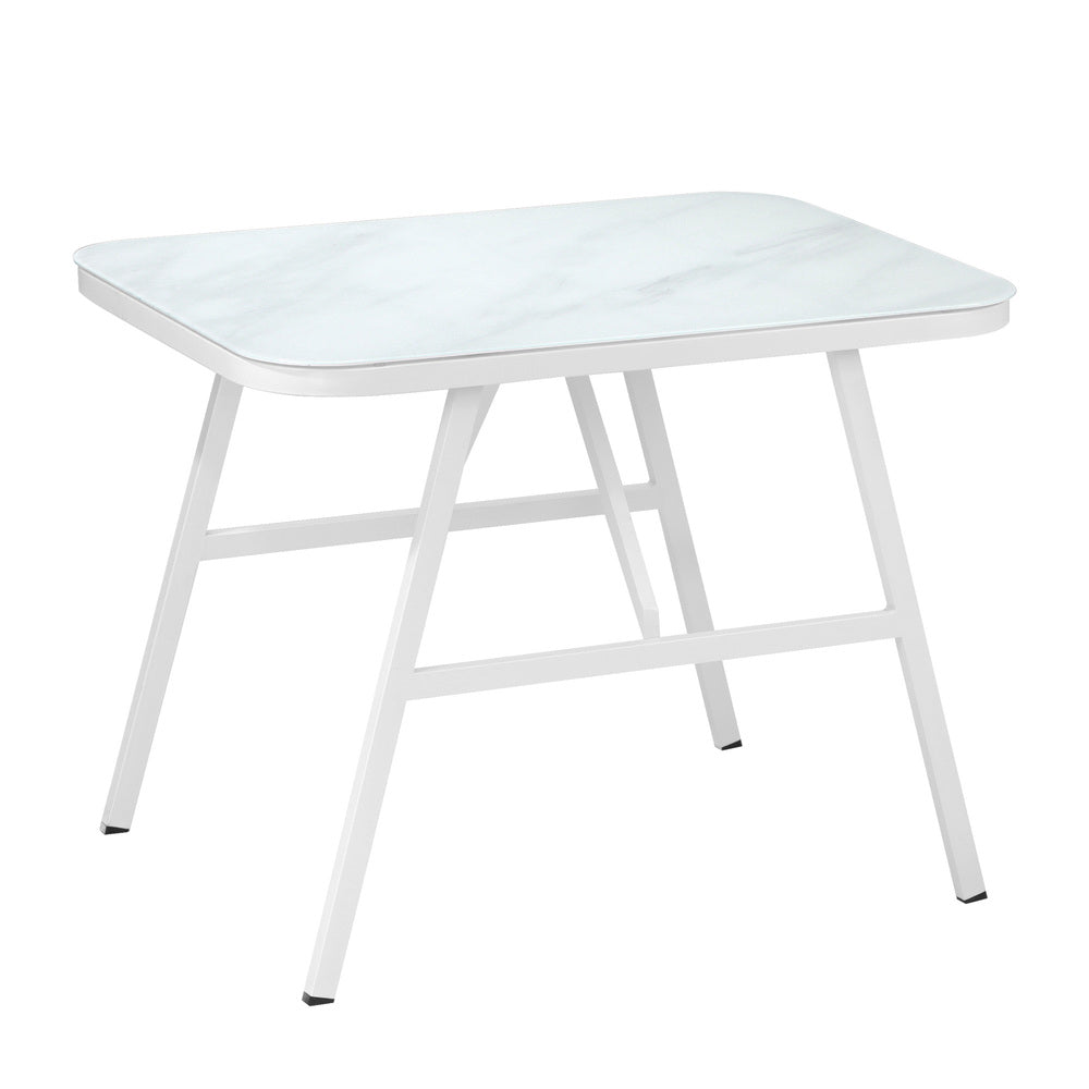 Livsip Outdoor Dining Set Marble-style Table 3 Piece