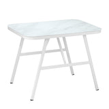 Livsip Outdoor Dining Set Marble-style Table 3 Piece - Extra Image