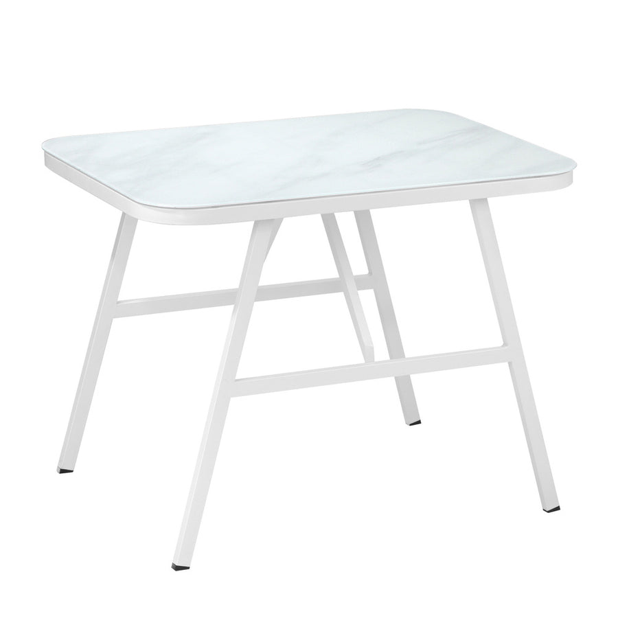 Livsip Outdoor Dining Set Marble-style Table 3 Piece