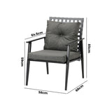 Livsip 2PCS Outdoor Armchairs Rattan Backrest Black