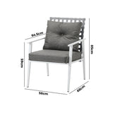 Livsip 2PCS Outdoor Armchairs Rattan Backrest White