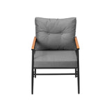 Livsip 2PCS Outdoor Chairs Garden Patio Armchair Black
