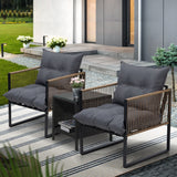 Livsip 2 Seater Outdoor Patio Lounge Setting - Low Angle