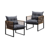 Livsip 2PCS Outdoor Chairs Patio Set PE Wicker