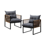 Livsip 2PCS Outdoor Chairs Patio Set PE Wicker