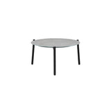 Livsip 3PCS Outdoor Patio Set 50CM Grey Marble Table Rattan Chairs - Low Angle